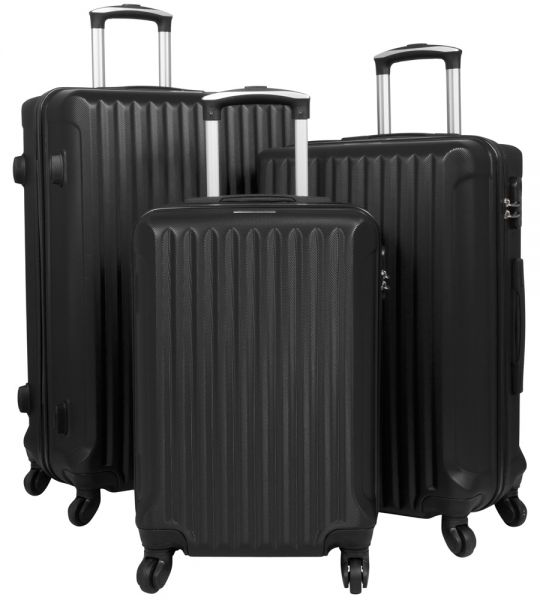 ABS Kofferset 3tlg schwarz