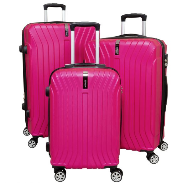 ABS Kofferset 3tlg Almeria pink