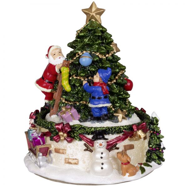 Mechanische Spieluhr Weihnachtsbaum mit Santa 15cm-Copy