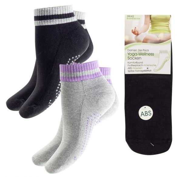 Yoga-Wellness Socken Damen 2er Pack