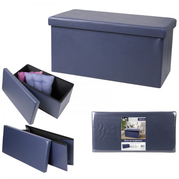 Sitzbank faltbare Aufbewahrungsbox 110l blau