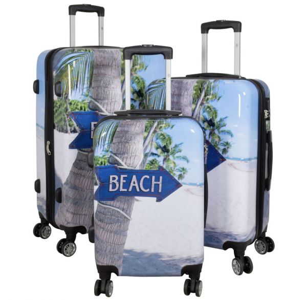Polycarbonat Kofferset 3tlg Beach