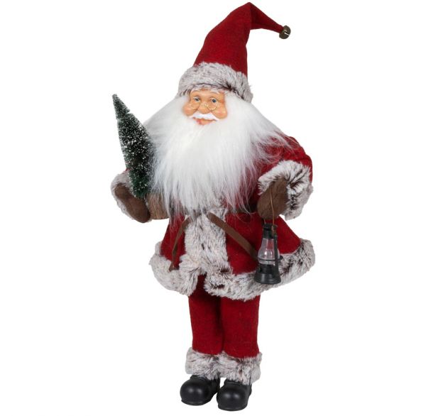 Animierter Weihnachtsmann 45cm mit Spieluhr